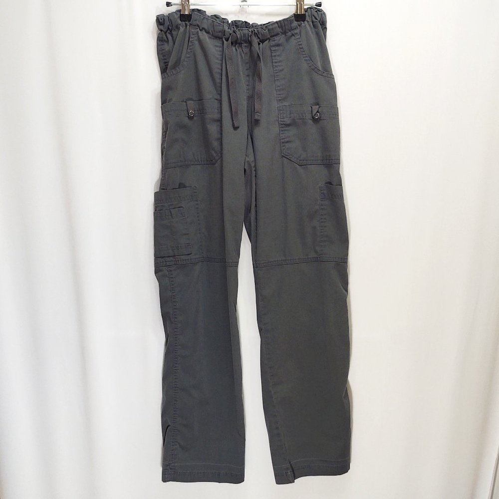 3/$30 Butter-Soft Stretch Grey Scrub Pants Medium